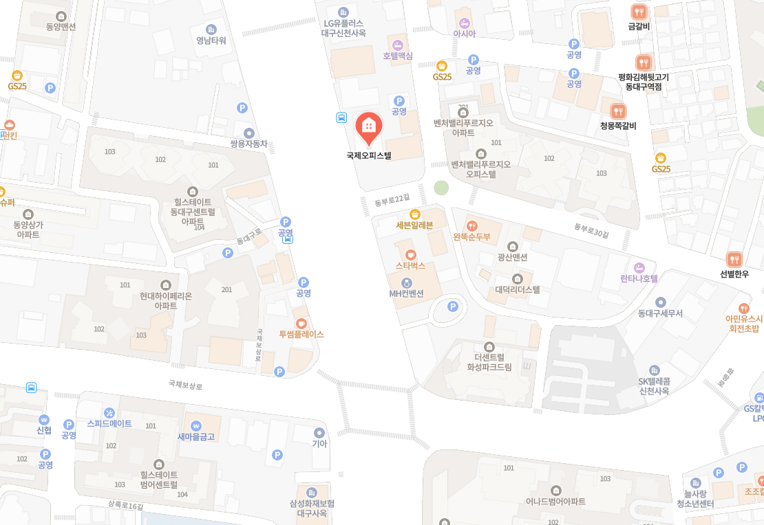 주식회사 한국의정 위치 지도 — 국제오피스텔